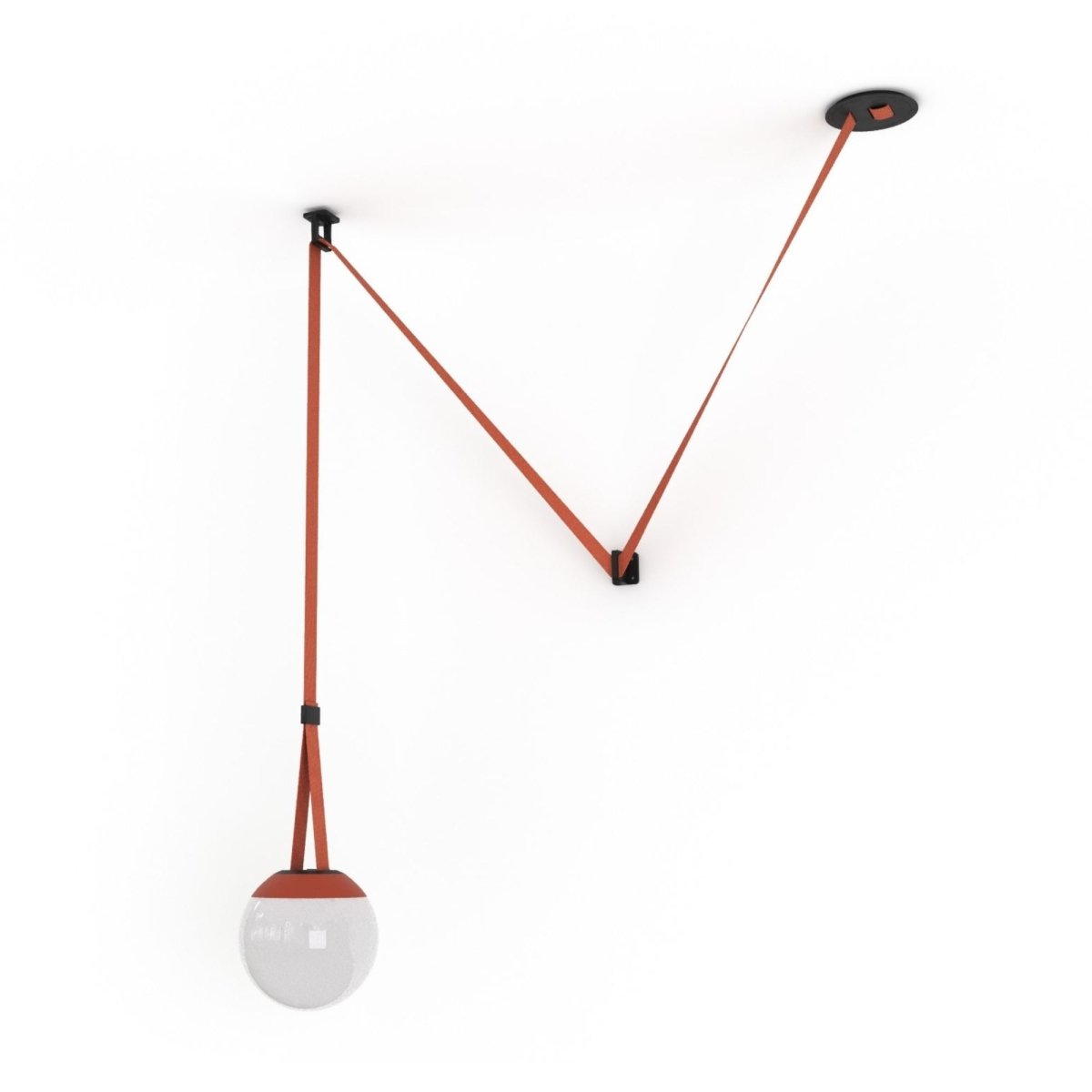 Lámpara configurable "Axia 1" - KIT lámpara bola 12W + cinta textil eléctrica + accesorios - Barcelona Led-Decoración