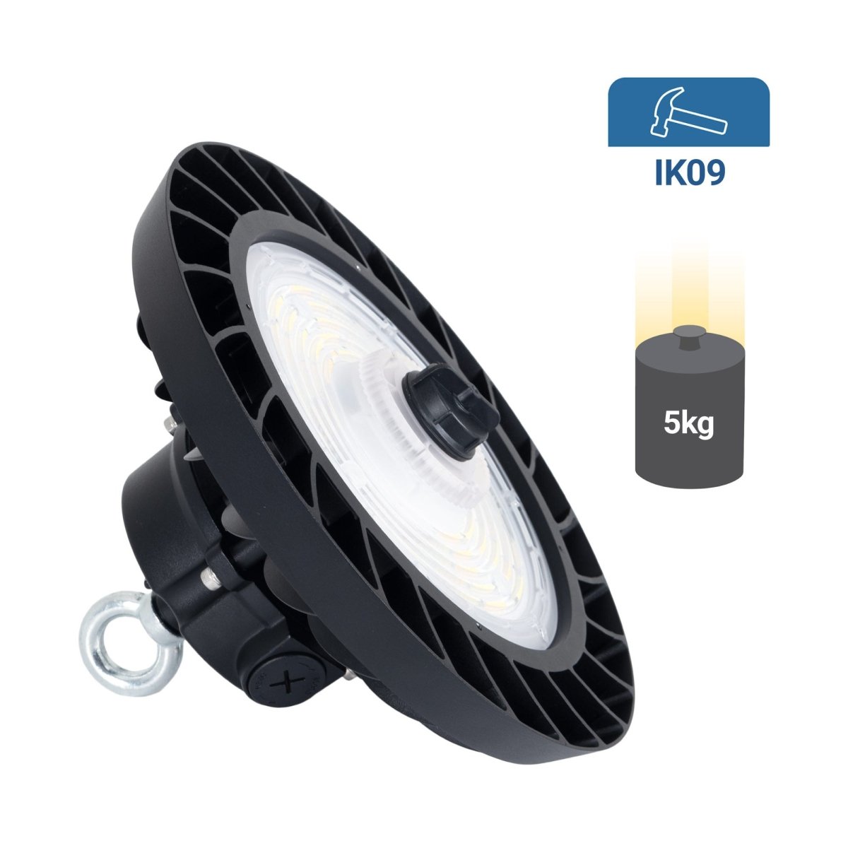 Campana LED UFO industrial 150W - CCT - 170lm/W - Driver LIFUD - IP65 - 10 años garantía - Barcelona Led-