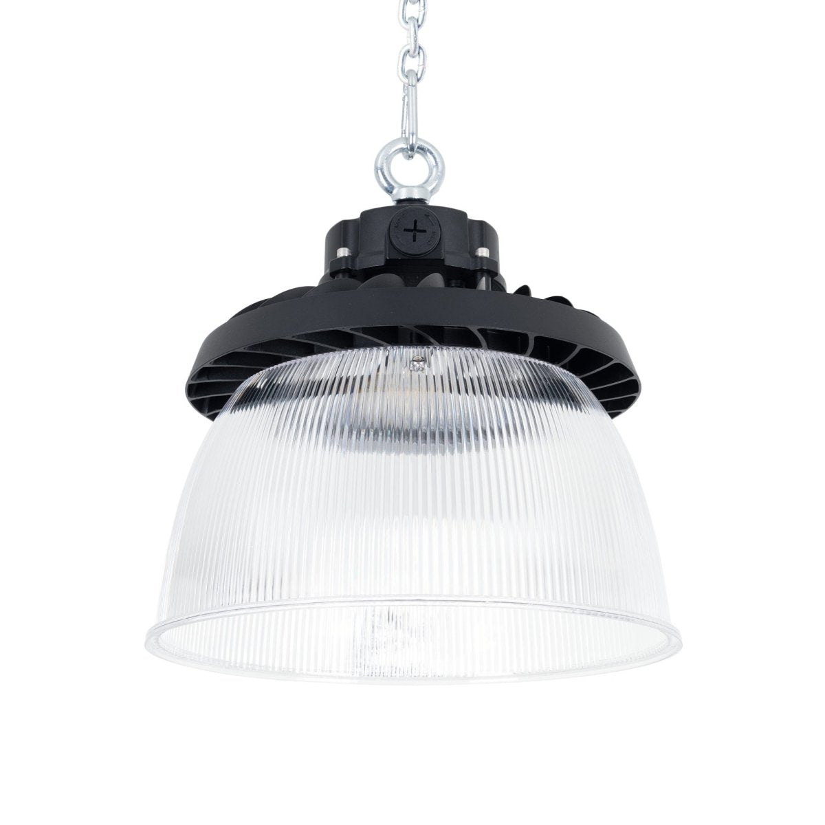 Difusor lumínico de policarbonato para campana LED industrial  B8155-150W - B8150-150 - Ángulo 90° - Barcelona Led-Accesorios