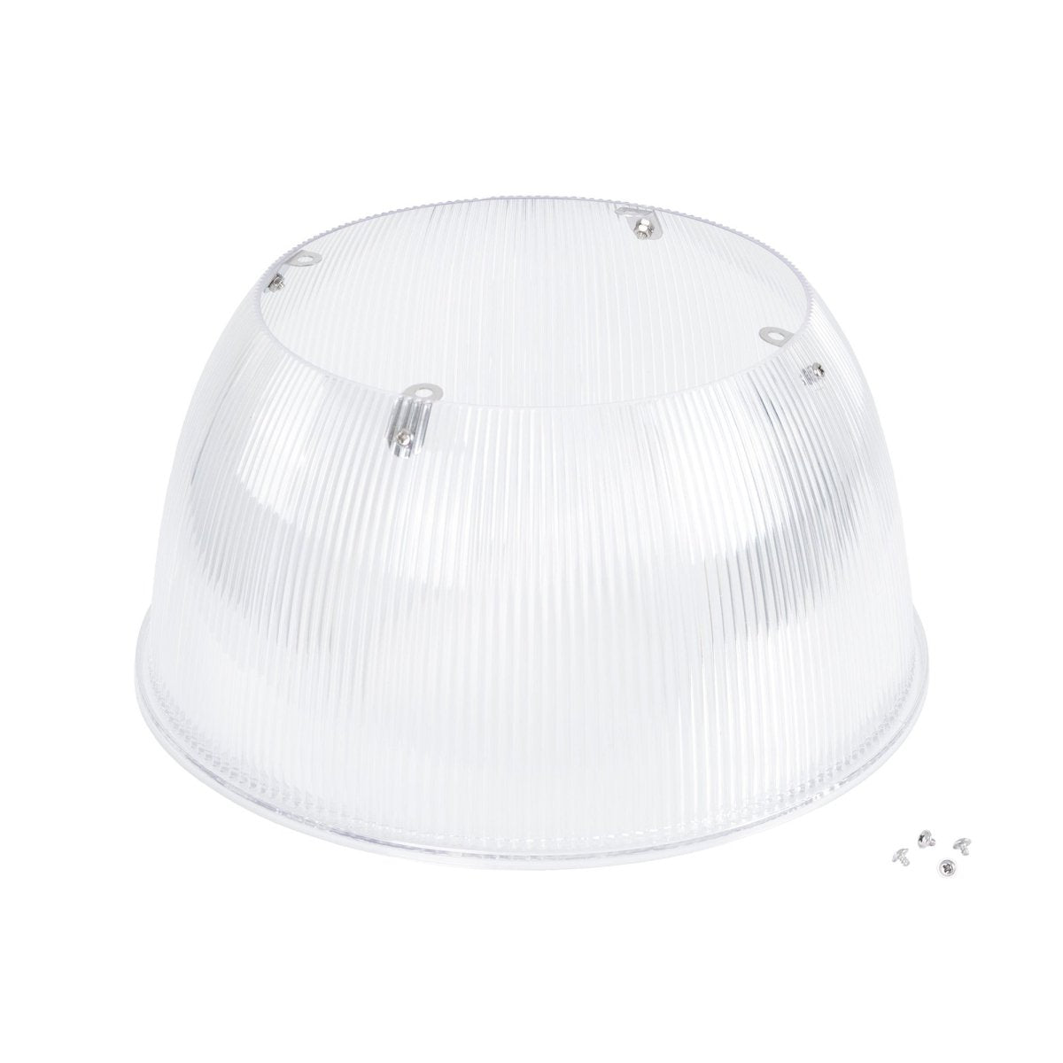 Difusor lumínico de policarbonato para campana LED industrial  B8155-150W - B8150-150 - Ángulo 90° - Barcelona Led-Accesorios