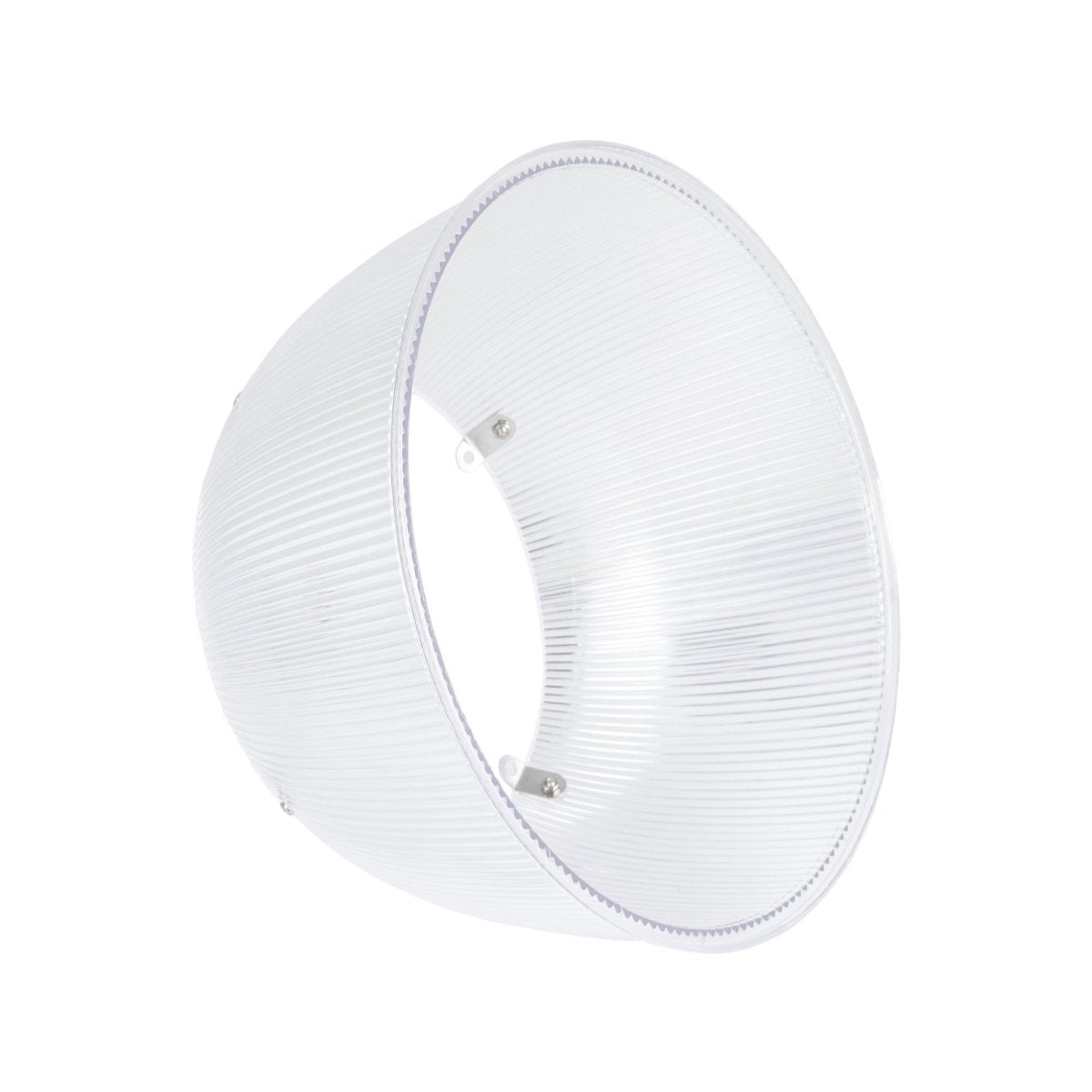 Difusor lumínico de policarbonato para campana LED industrial  B8155-150W - B8150-150 - Ángulo 90° - Barcelona Led-Accesorios