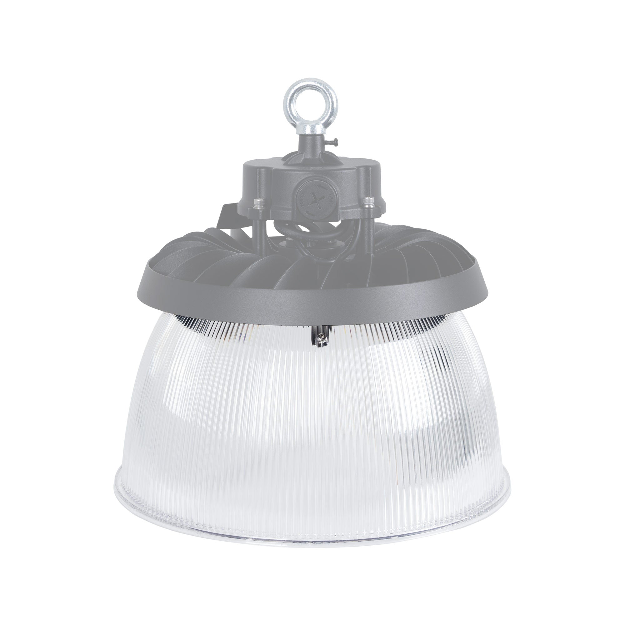 Difusor lumínico de policarbonato para campana LED industrial  B8155-150W - B8150-150 - Ángulo 90°