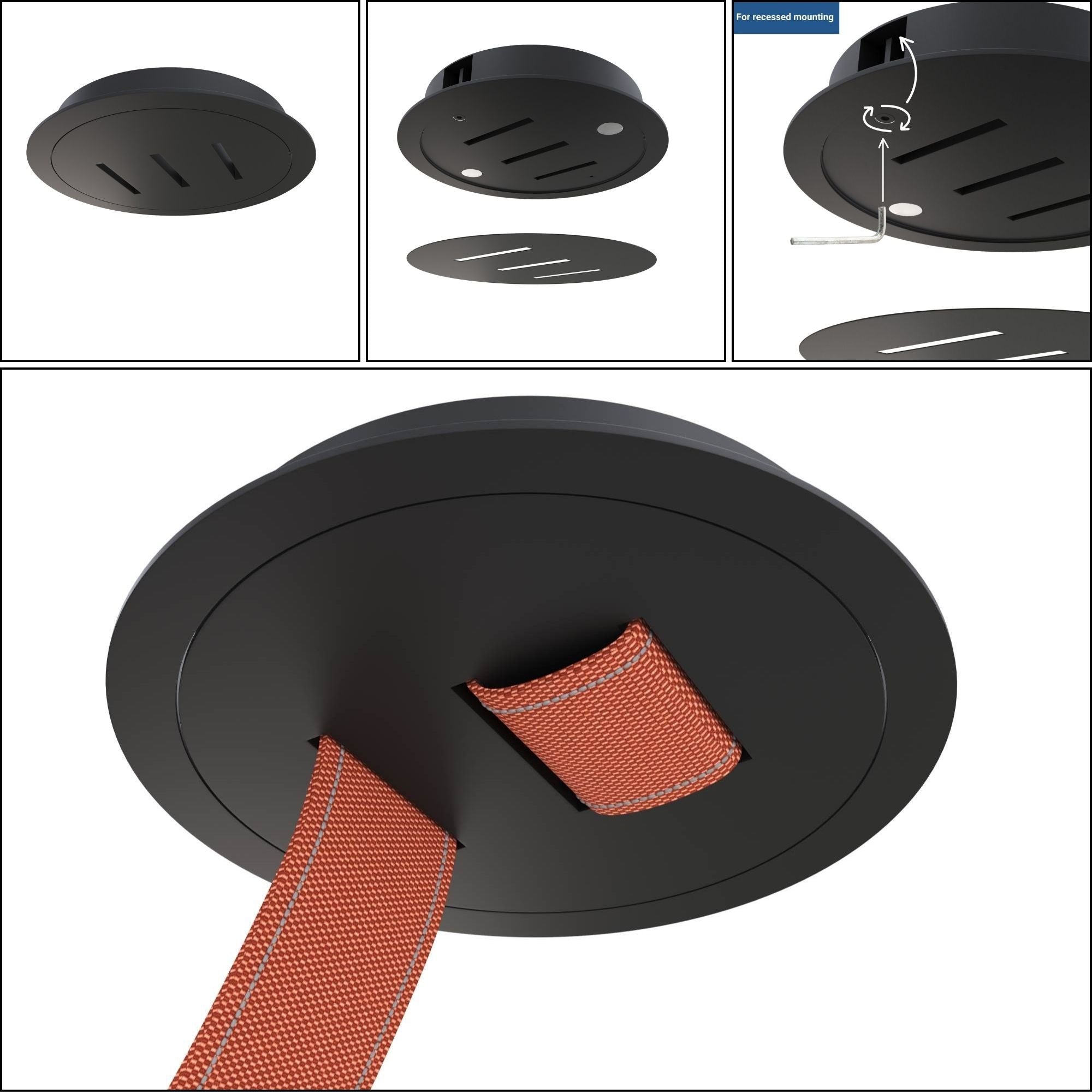 Lámpara configurable "Axia 6" - KIT 3 lámparas bola 12W + cinta textil eléctrica + accesorios (9)