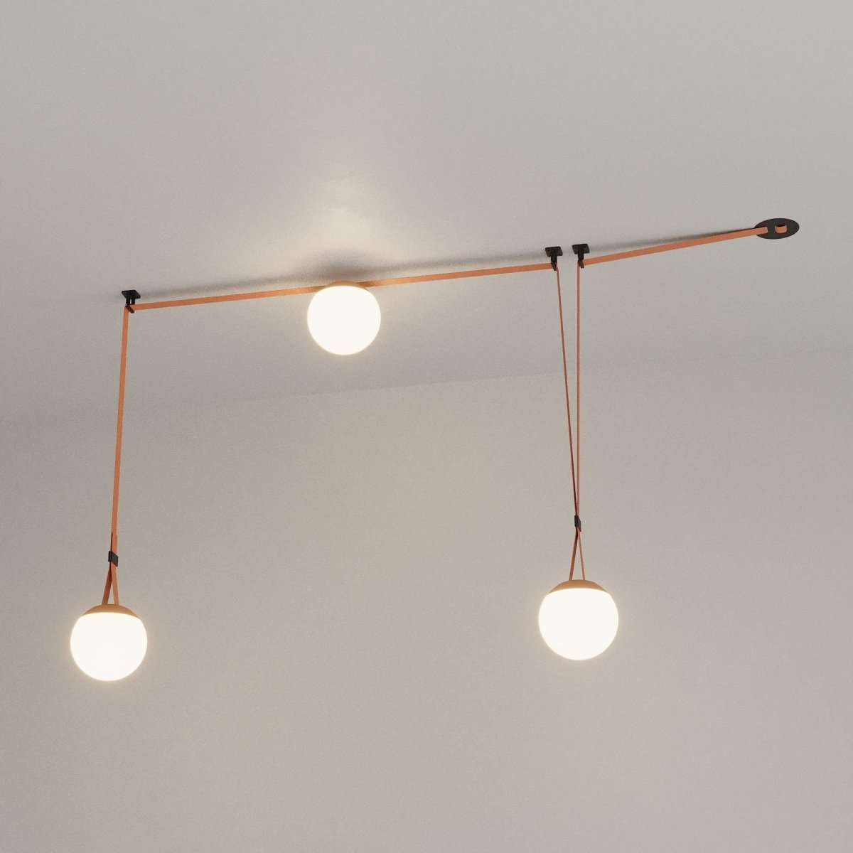 Lámpara configurable "Axia 6" - KIT 3 lámparas bola 12W + cinta textil eléctrica + accesorios - Barcelona Led-Decoración