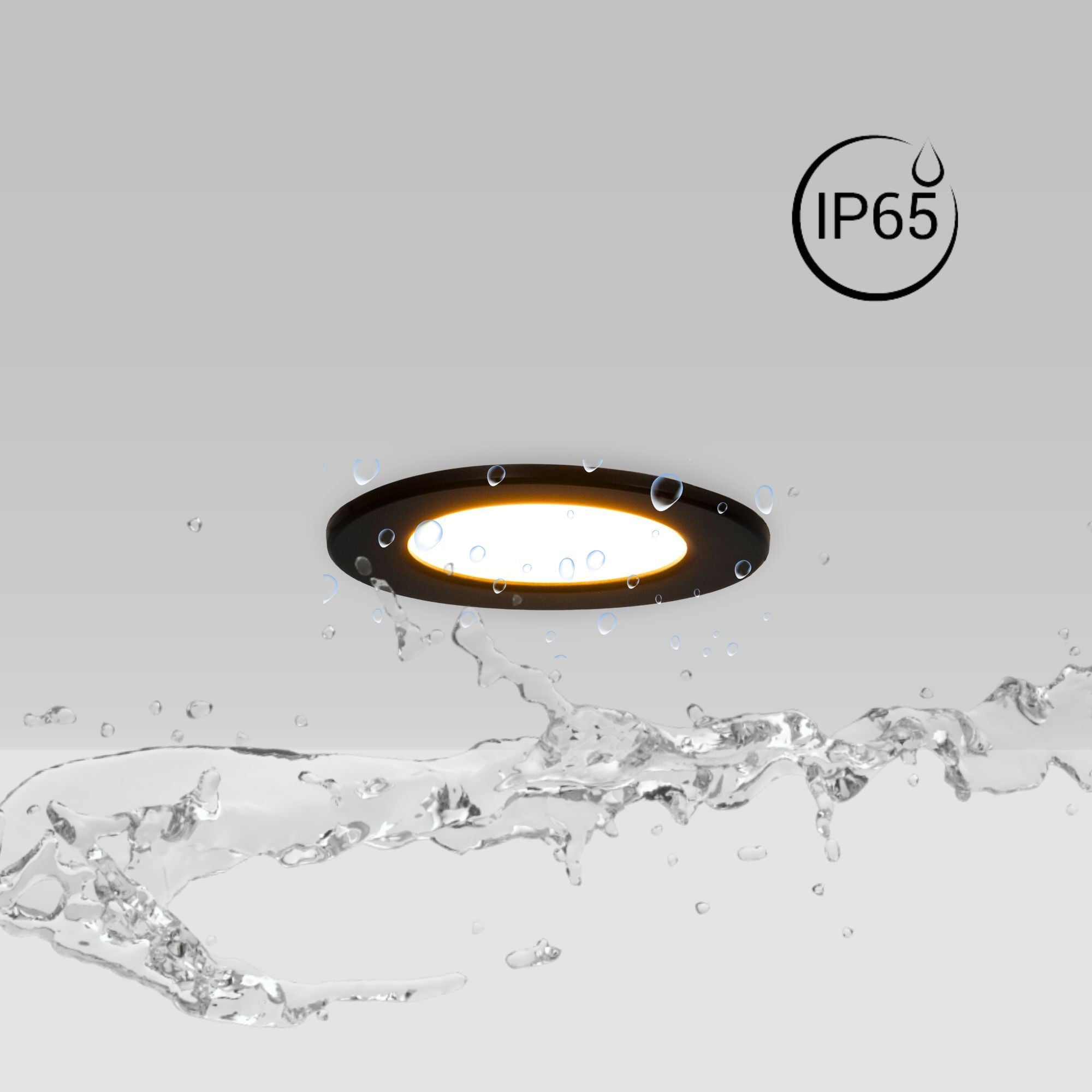 Kit Downlight LED exterior 5W - IP65 -  3000K + Aro intercambiable - TRIAC regulable - Corte Ø68mm (45)