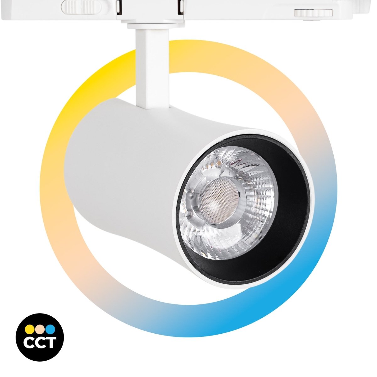 Proyector LED arquitectónico para carril trifásico CCT - 20W - CRI 90 - Driver KGP - Barcelona Led-