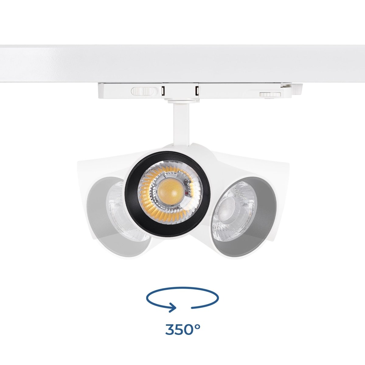 Proyector LED arquitectónico para carril trifásico CCT - 20W - CRI 90 - Driver KGP - Barcelona Led-