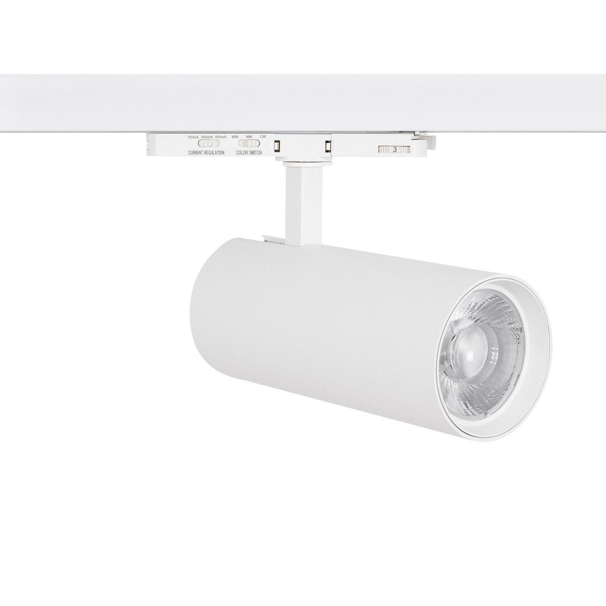 Proyector LED para carril trifásico - Potencia ajustable: 30W/ 34W/ 38W - CCT - CRI 90 - Barcelona Led-