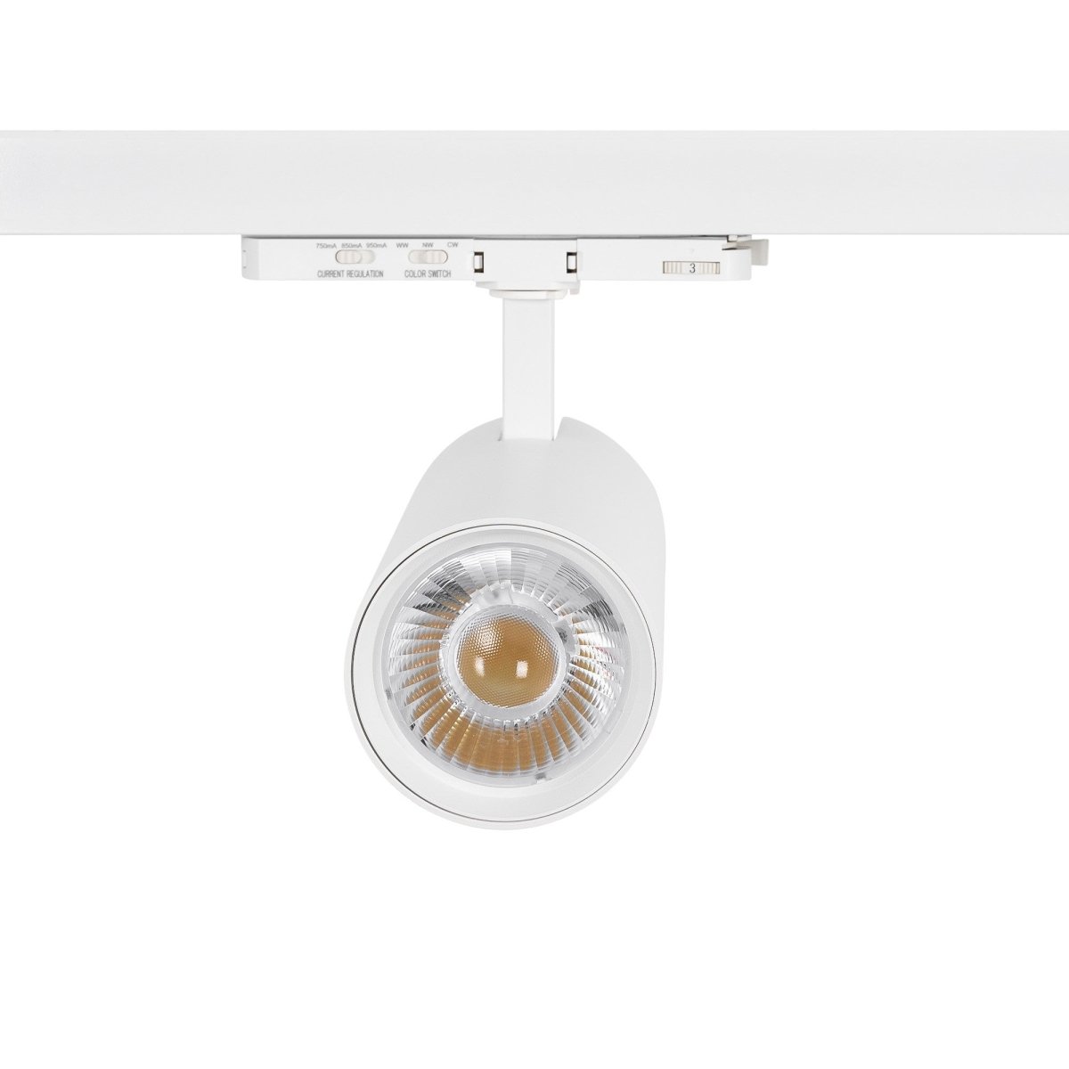Proyector LED para carril trifásico - Potencia ajustable: 30W/ 34W/ 38W - CCT - CRI 90 - Barcelona Led-