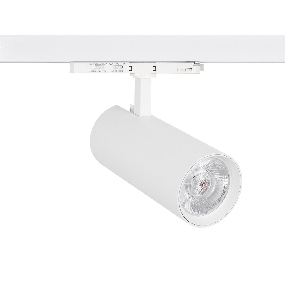 Proyector LED para carril trifásico - Potencia ajustable: 30W/ 34W/ 38W - CCT - CRI 90 - Barcelona Led-