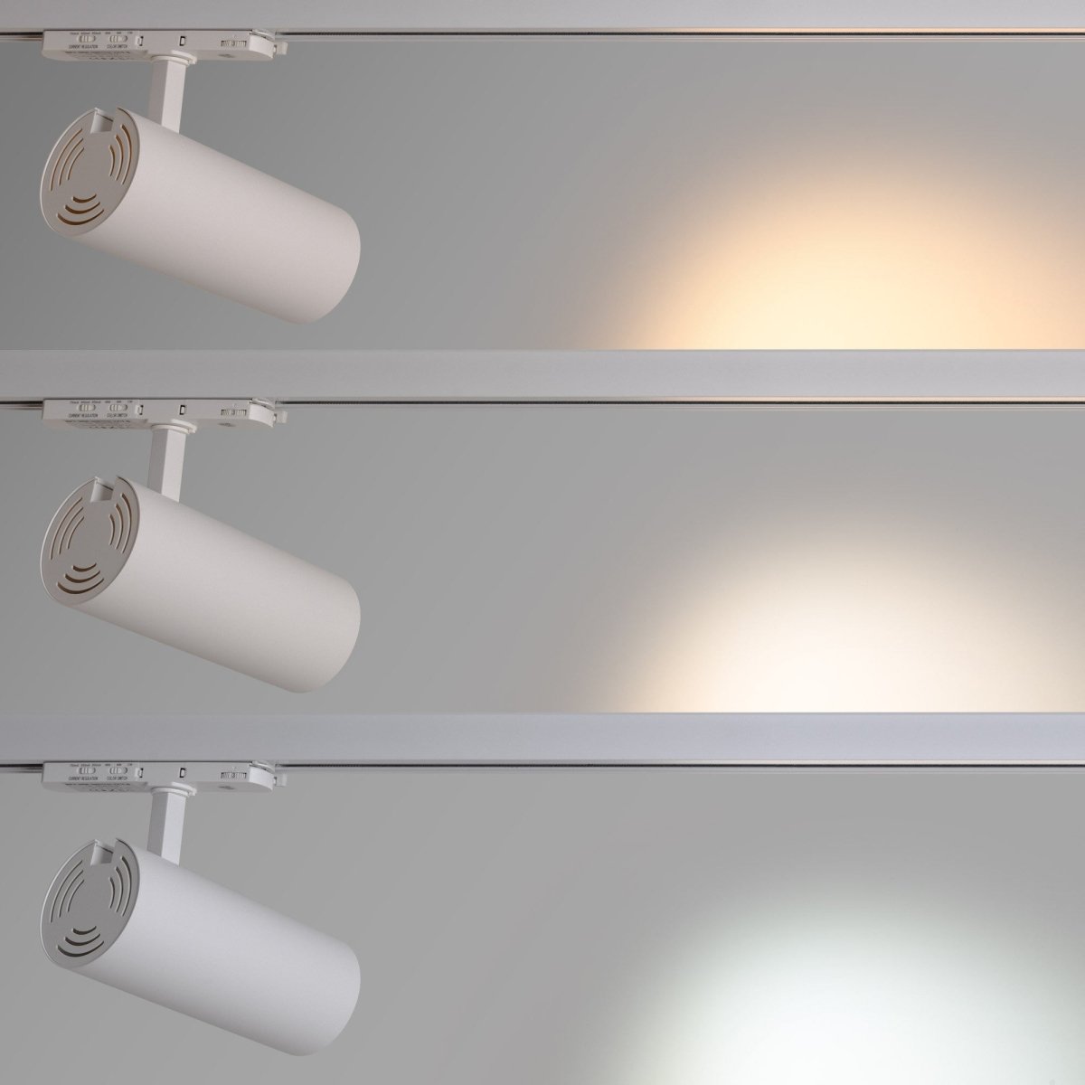 Proyector LED para carril trifásico - Potencia ajustable: 30W/ 34W/ 38W - CCT - CRI 90 - Barcelona Led-