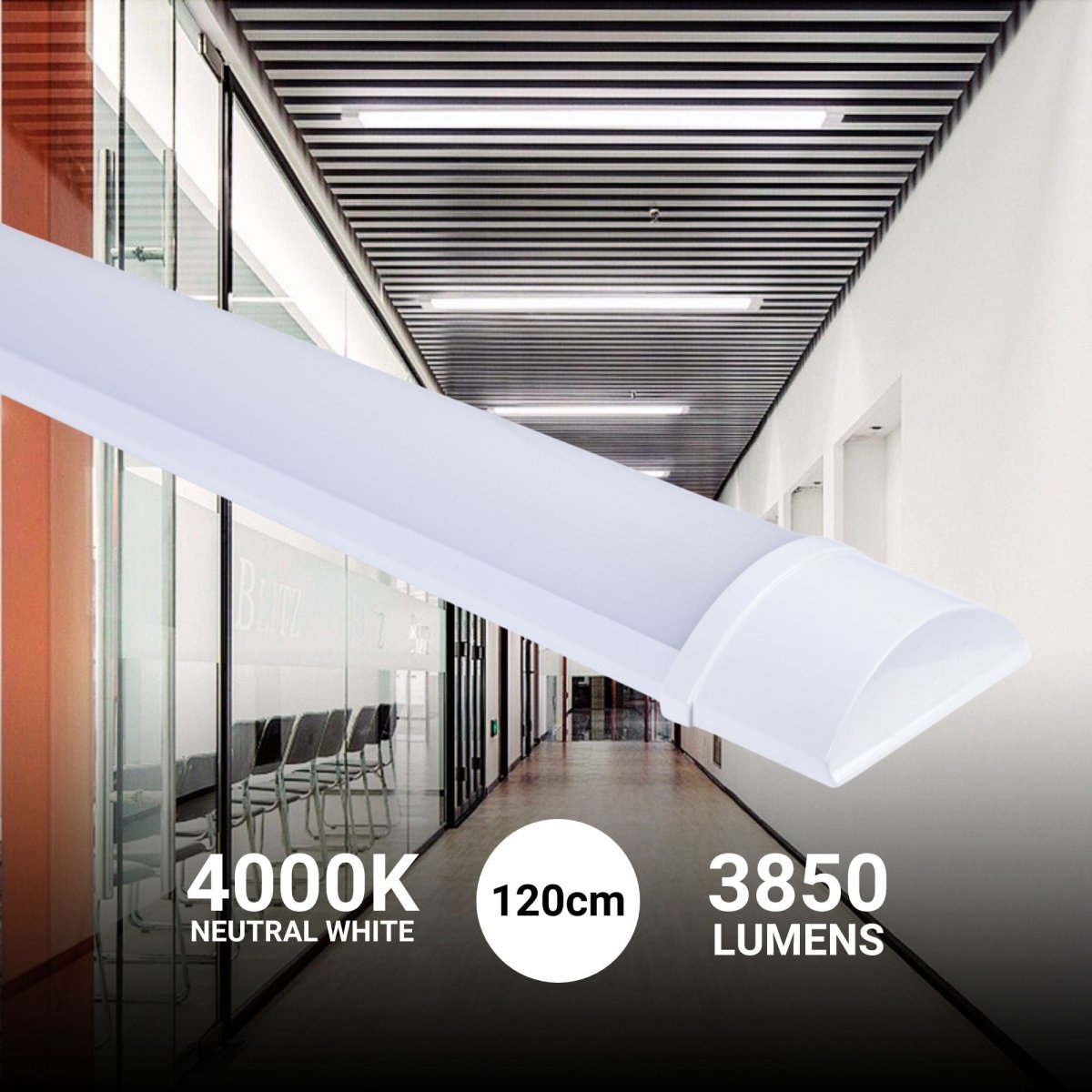 Luminaria lineal LED de alta potencia - 36W - 120cm - IP20 - Barcelona Led-