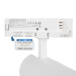 Proyector LED para carril trifásico - Potencia ajustable: 30W/ 34W/ 38W - CCT - CRI 90 (41)