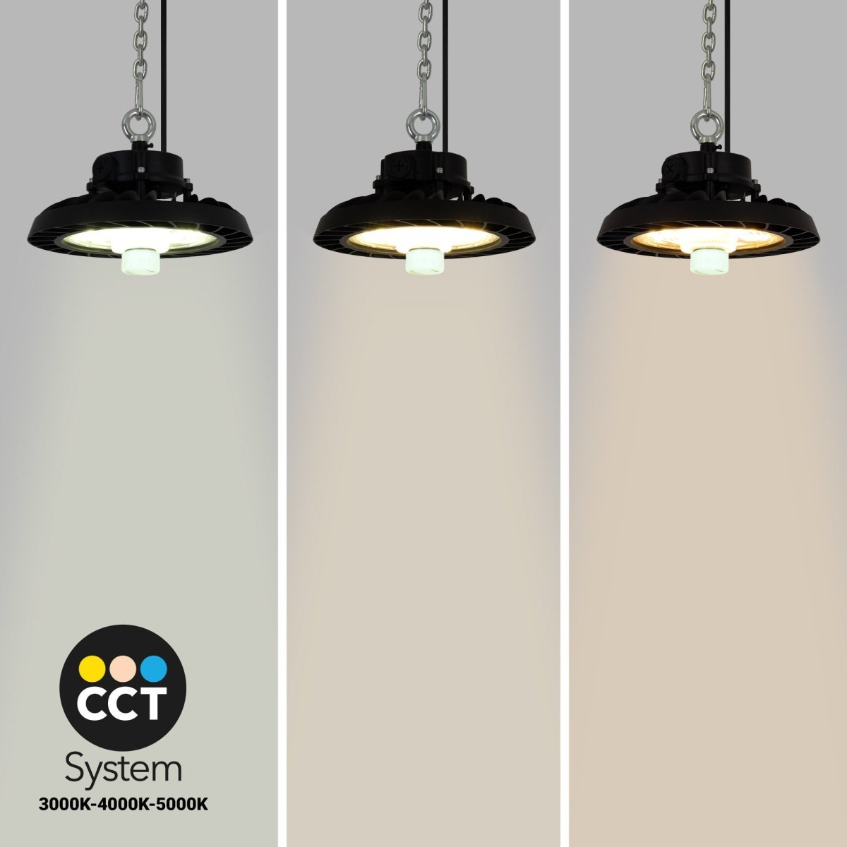 Campana LED UFO industrial 150W - CCT - Con sensor de movimiento - 170lm/W - Driver LIFUD - IP65 - 5 años garantía - Barcelona Led-