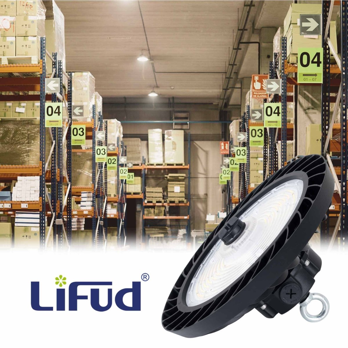 Campana LED industrial 200W - CCT - 170lm/W - Driver LIFUD - IP65 - 10 años garantía - Barcelona Led-