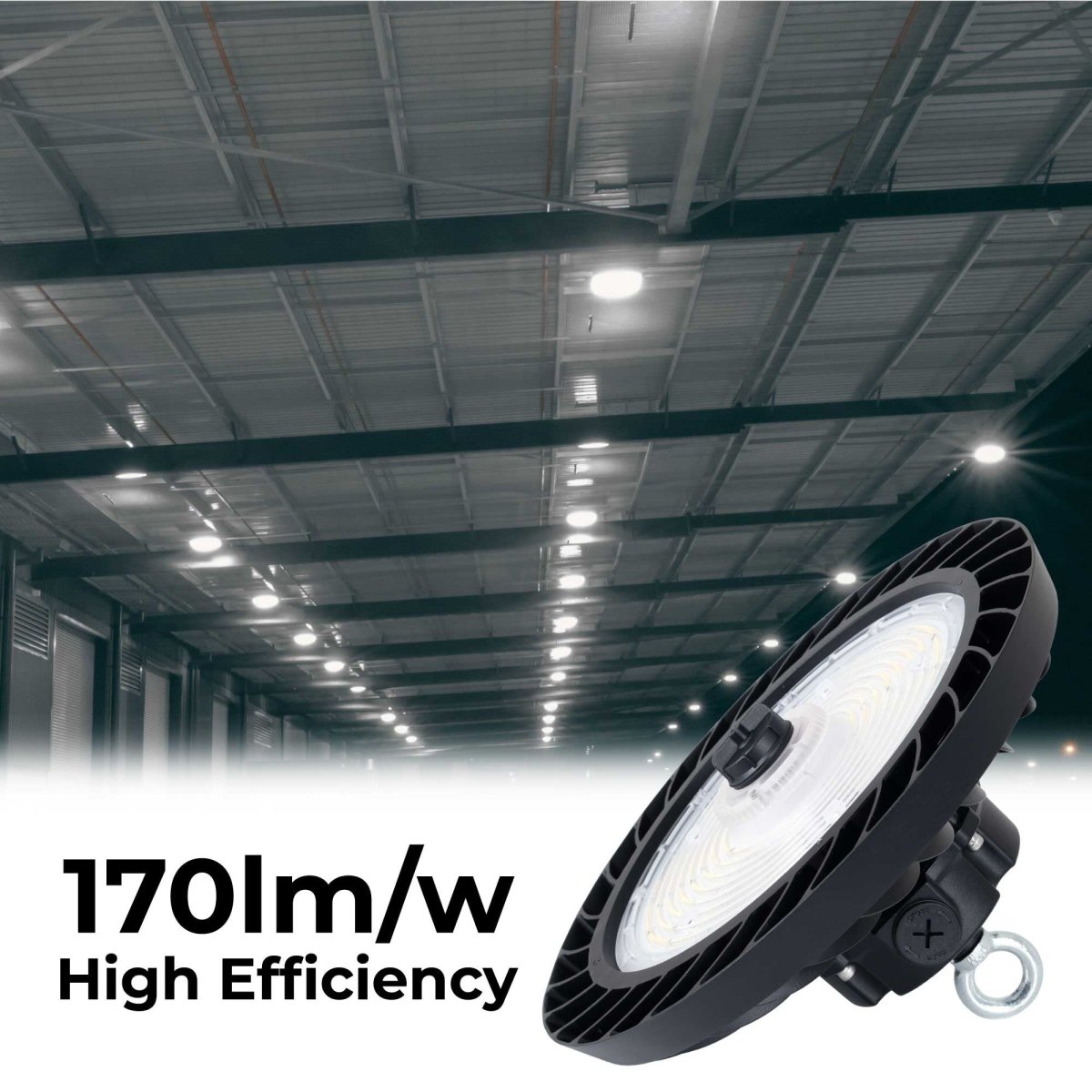 Campana LED industrial 200W - CCT - 170lm/W - Driver LIFUD - IP65 - 10 años garantía - Barcelona Led-
