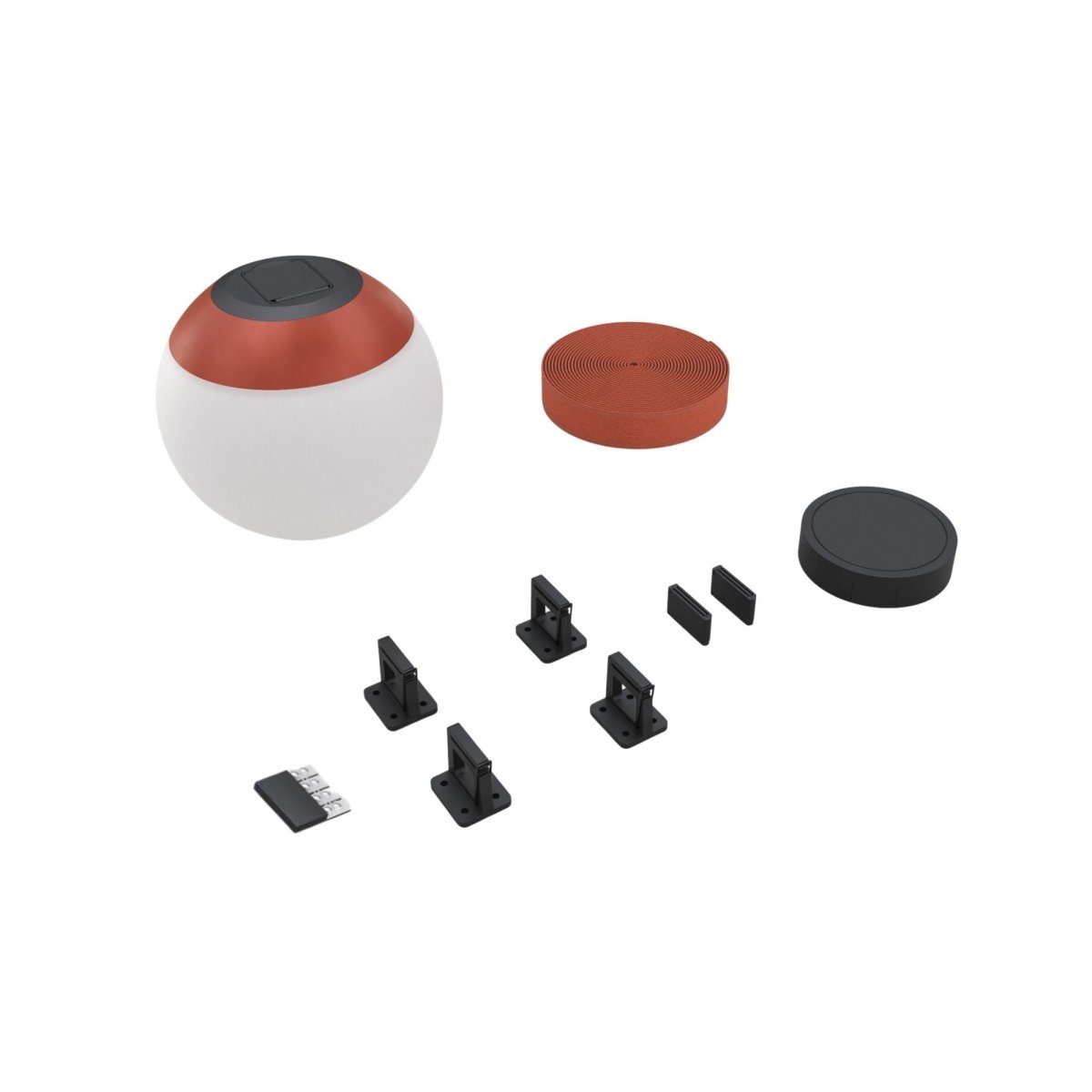 Lámpara configurable "Axia 4" - KIT lámpara bola 12W + cinta textil eléctrica + accesorios - Barcelona Led-Decoración