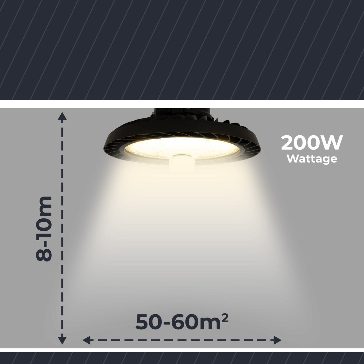Campana LED UFO industrial 200W - CCT - Con sensor de movimiento - 170lm/W - Driver LIFUD - IP65 - 5 años garantía - Barcelona Led-