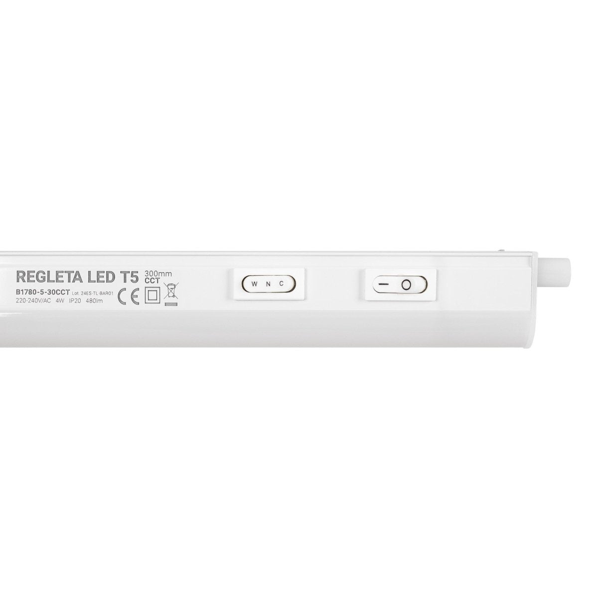 Regleta LED bajo mueble T5 - 4W - CCT - 30 cm - Opal - Barcelona Led-