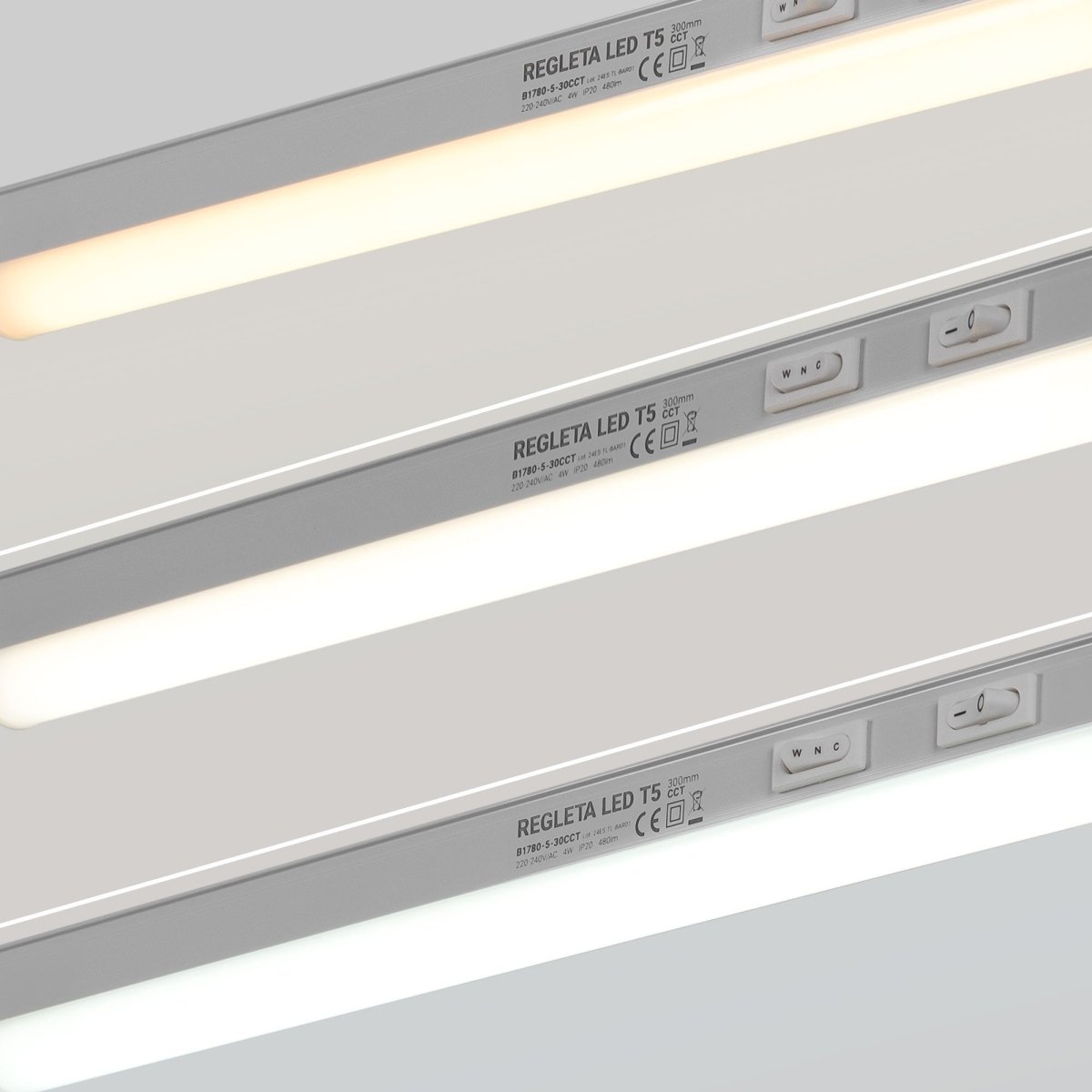 Regleta LED bajo mueble T5 - 4W - CCT - 30 cm - Opal - Barcelona Led-