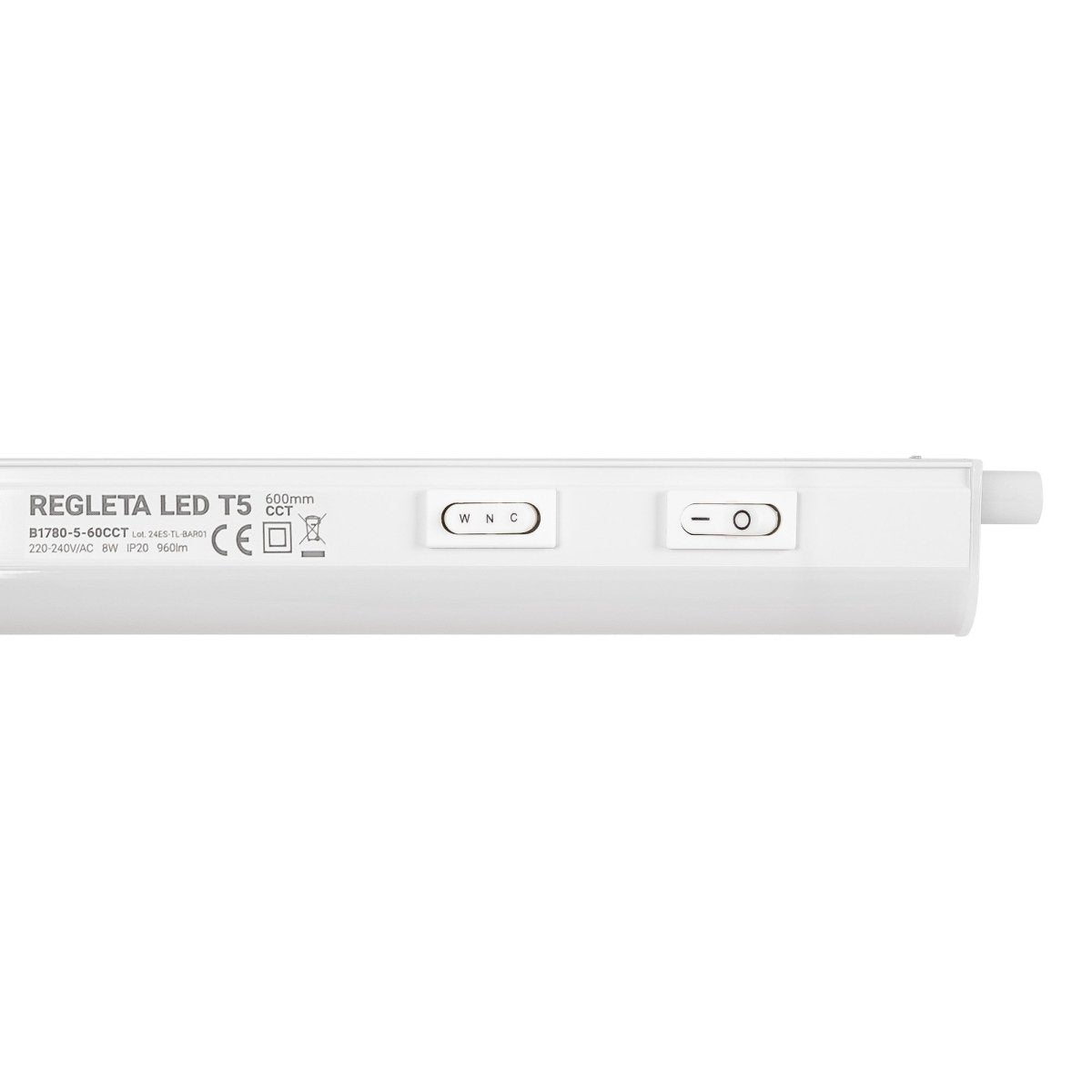 Regleta LED bajo mueble T5 - 8W - CCT - 60 cm - Opal - Barcelona Led-