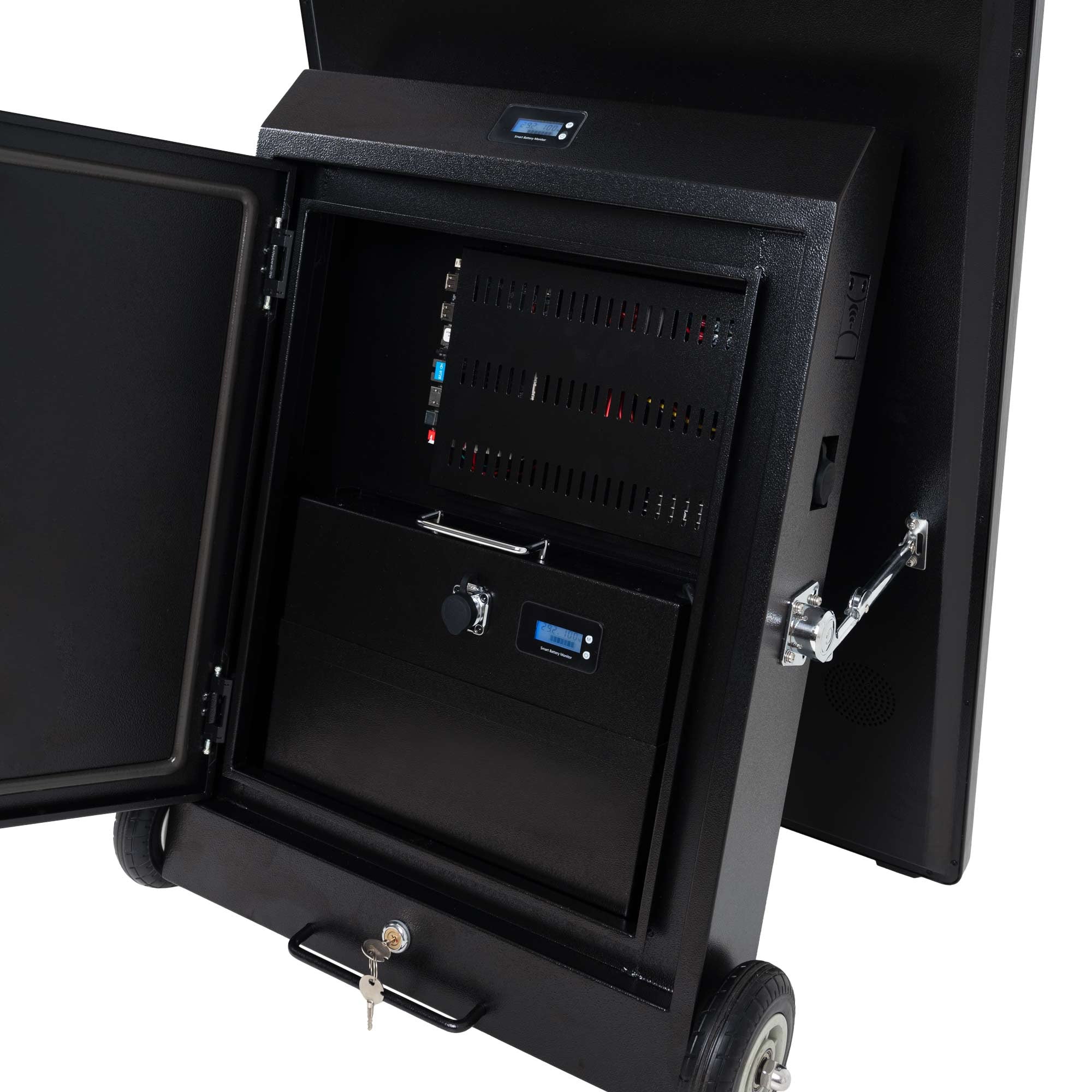 Display publicitario portátil 43'' exterior - LCD full HD - Con ruedas y batería (9)