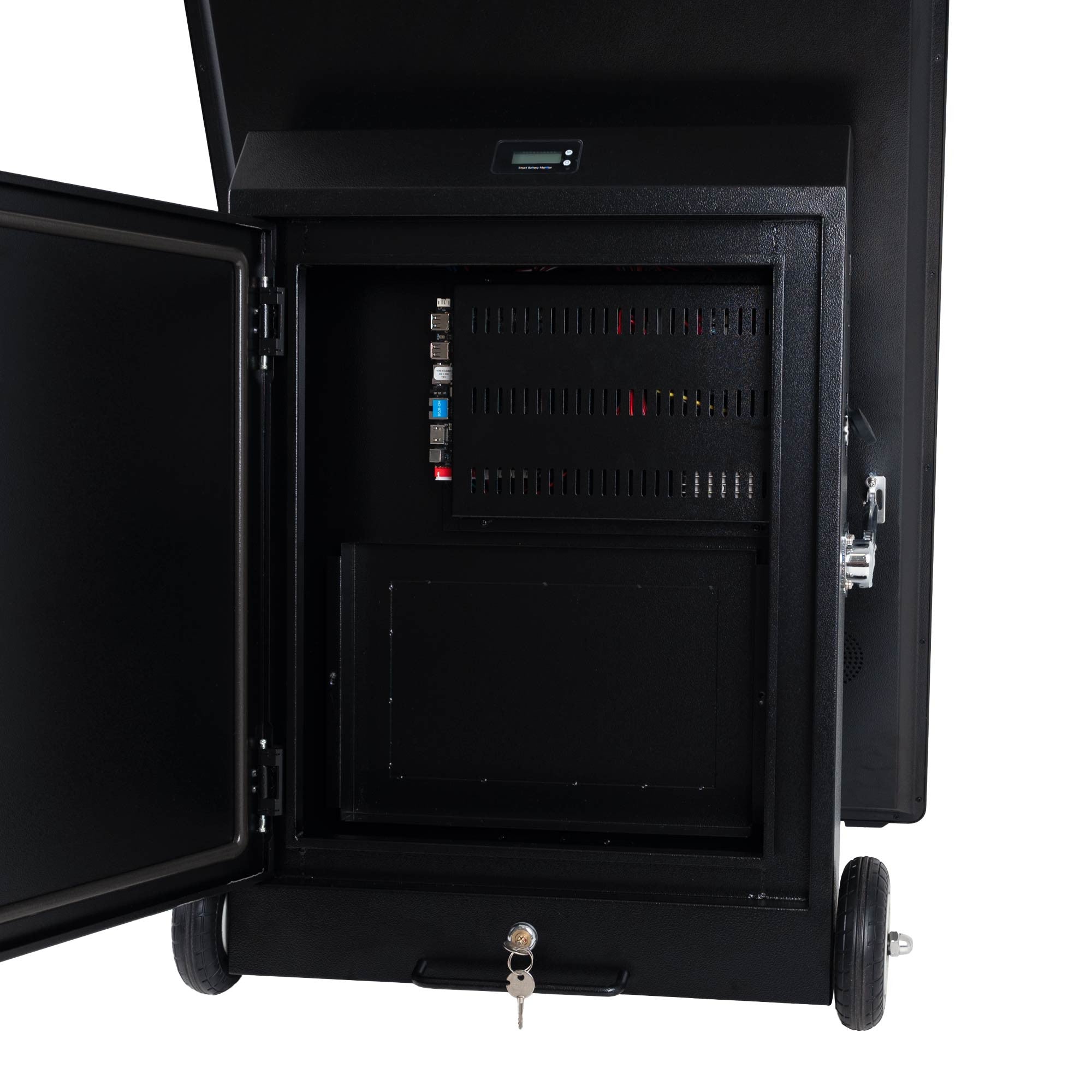 Display publicitario portátil 43'' exterior - LCD full HD - Con ruedas y batería (22)