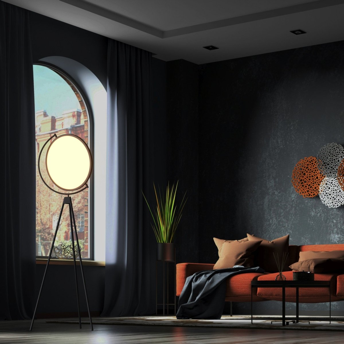 Lámpara de pie LED diseño "Eyes" - 26W - Luz cálida - Barcelona Led-Iluminación