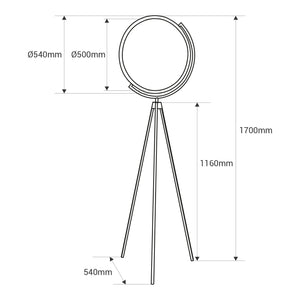 Lámpara de pie LED diseño "Eyes" - 26W - Luz cálida (36)