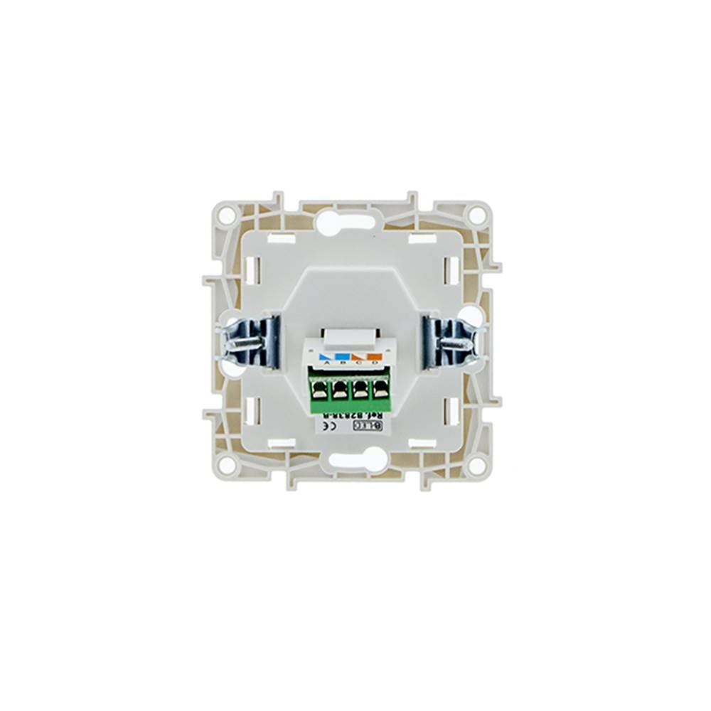 Toma de teléfono roseta empotrable RJ11 con marco embellecedor (1)