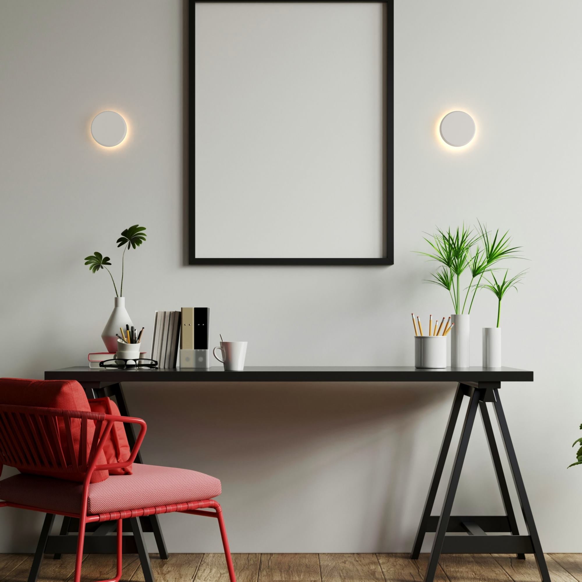 Aplique de pared escayola "Lune" - 2,5W - Luz cálida (1)