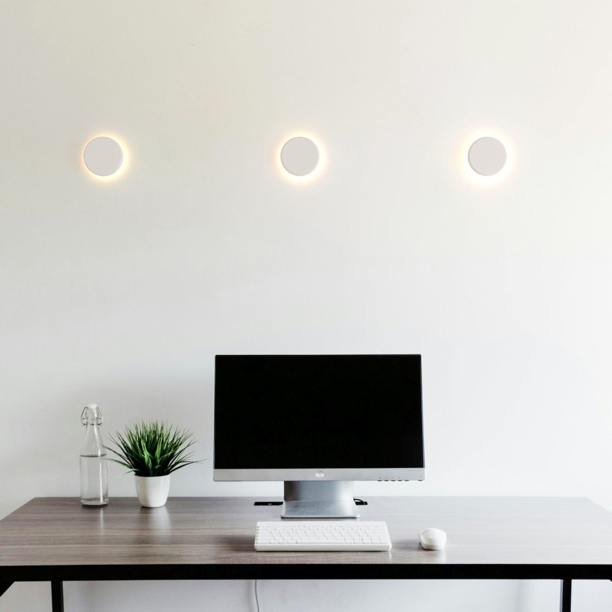Aplique de pared escayola "Lune" - 2,5W - Luz cálida - Barcelona Led-Decoración