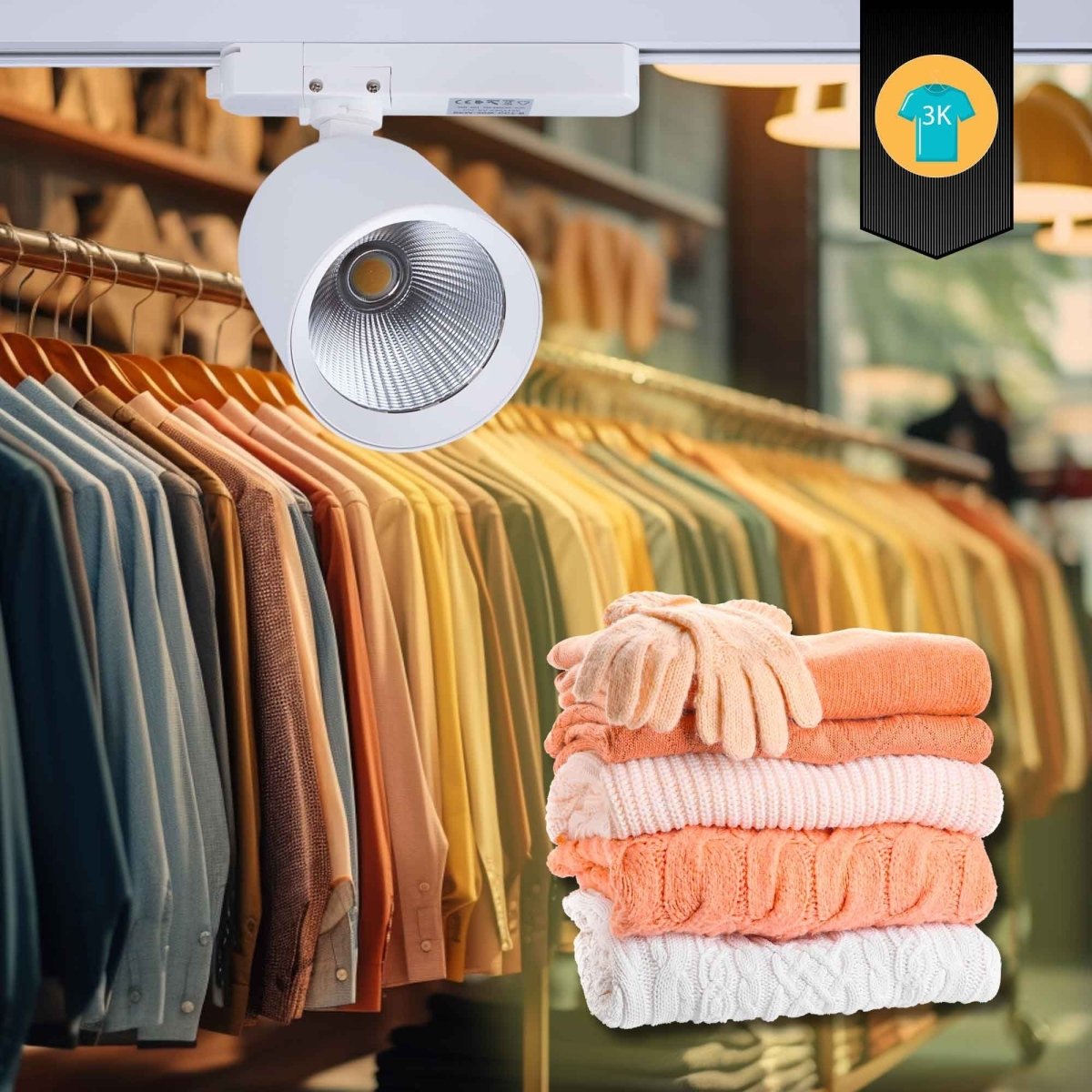 Proyector LED para carril monofásico 40W - Moda y retail - Barcelona Led-