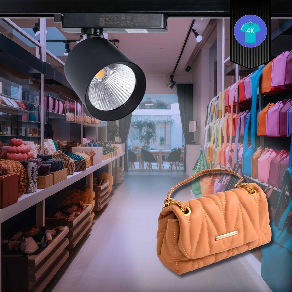 Proyector LED para carril monofásico 40W - Moda y retail - Barcelona Led-