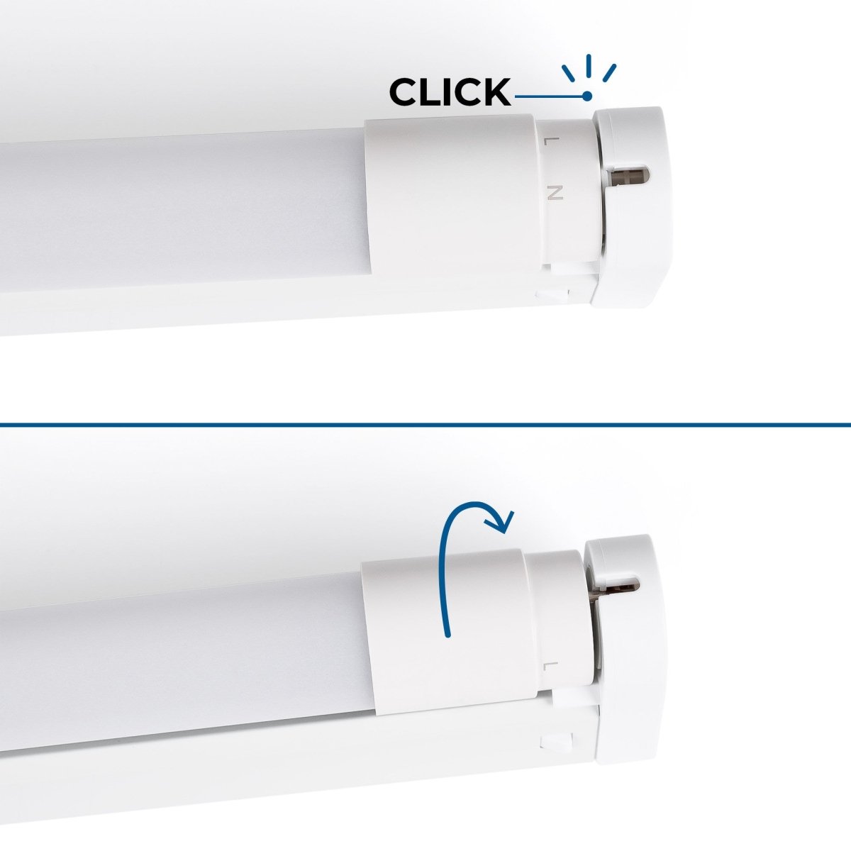 Kit regleta portatubos + tubo LED T8 - 18W - 120cm - Barcelona Led-