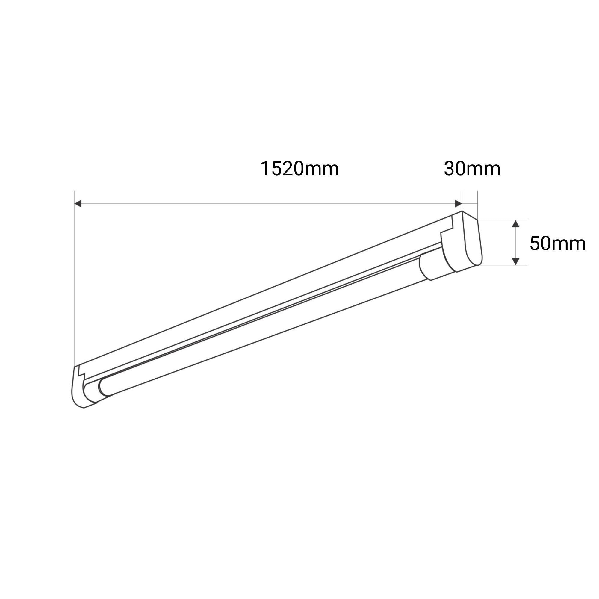 Kit regleta portatubos + tubo LED T8 - 24W - 150cm (22)