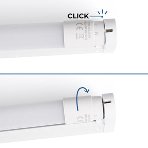 Kit regleta portatubos + tubo LED T8 - 9W - 60cm (23)