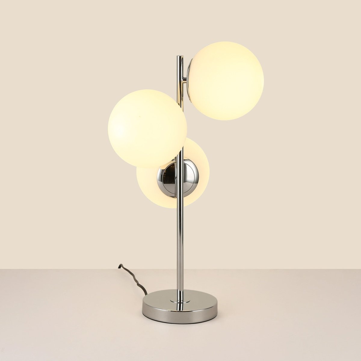 Lámpara de mesa bola cristal triple "ROM" - 3 x E27 - Ø 15cm - Barcelona Led-Decoración