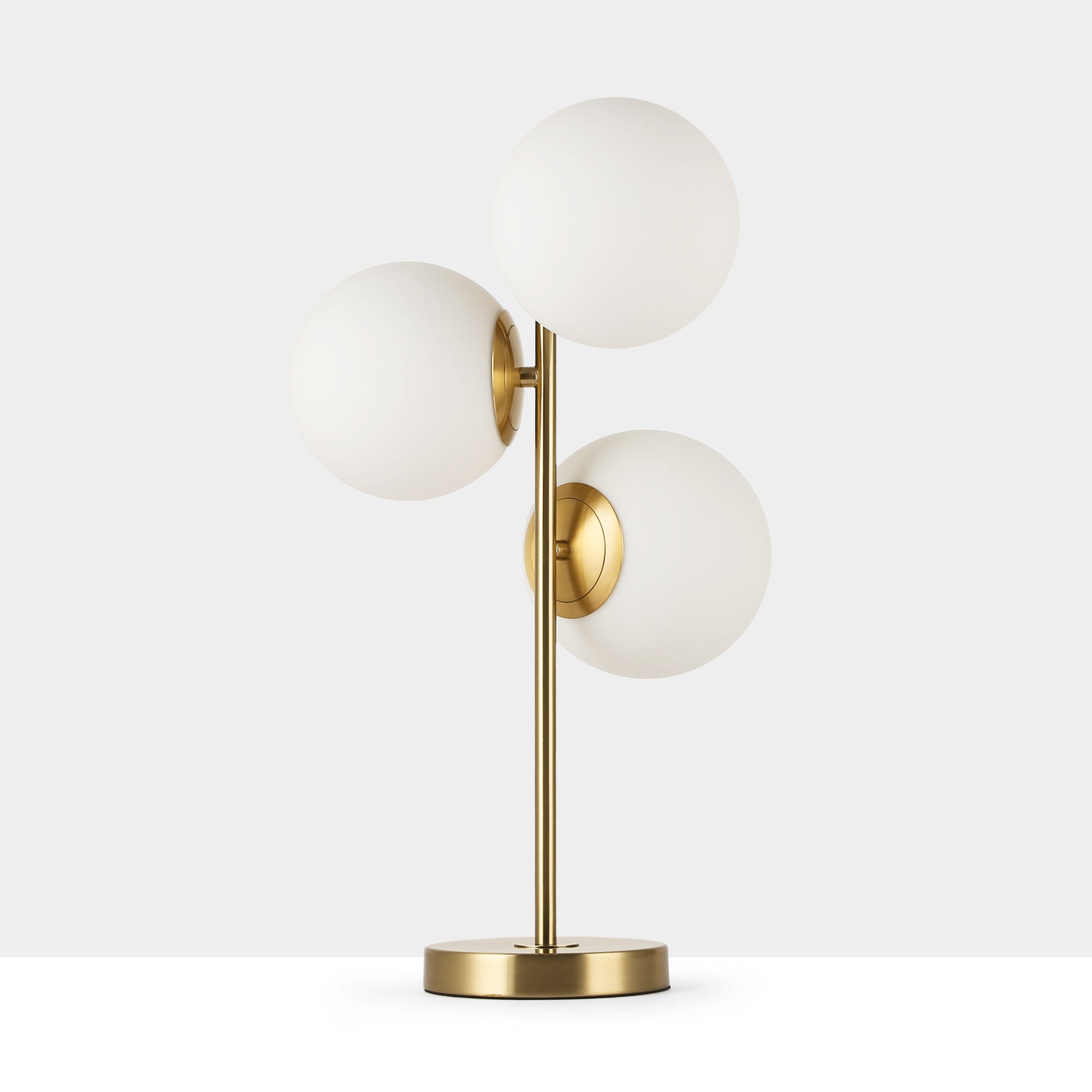 Lámpara de mesa bola cristal triple "ROM" - 3 x E27 - Ø 15cm (14)