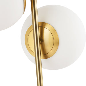 Lámpara de mesa bola cristal triple "ROM" - 3 x E27 - Ø 15cm (23)