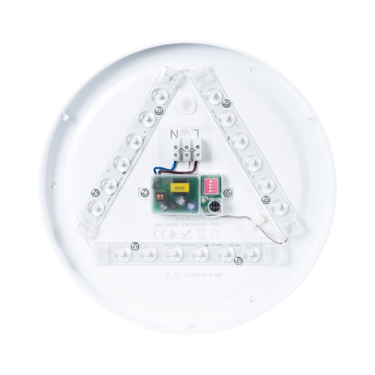 Plafón LED techo 18W - Sensor de sonido + sensor crepuscular - IP44 - Ø26 cm - Barcelona Led-