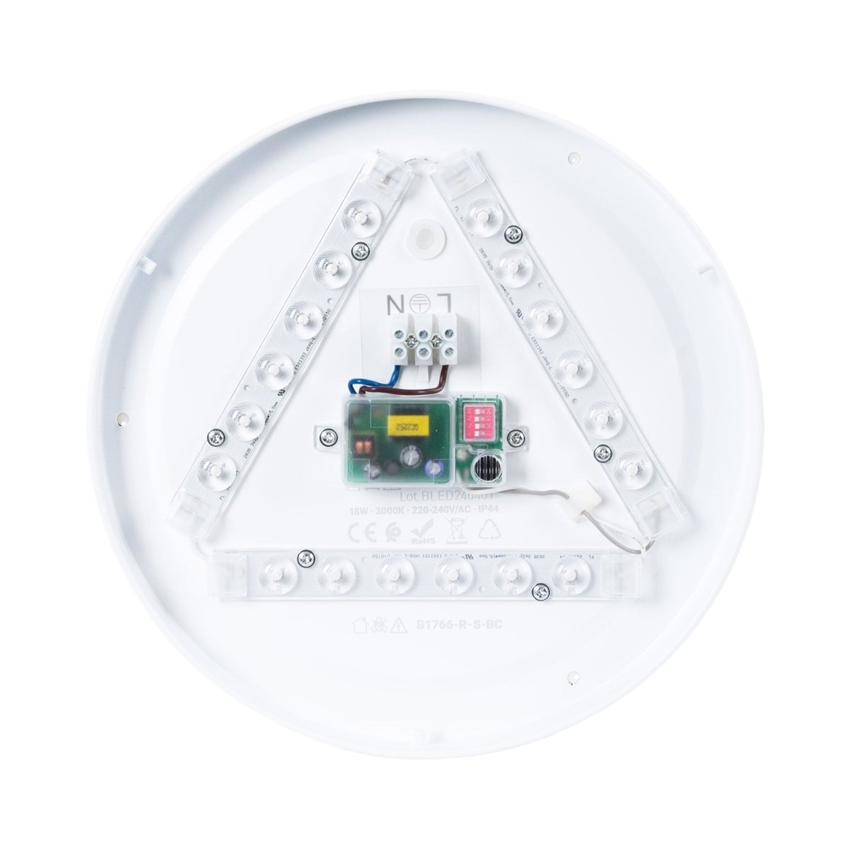 Plafón LED techo 18W - Sensor de sonido + sensor crepuscular - IP44 - Ø26 cm - Barcelona Led-