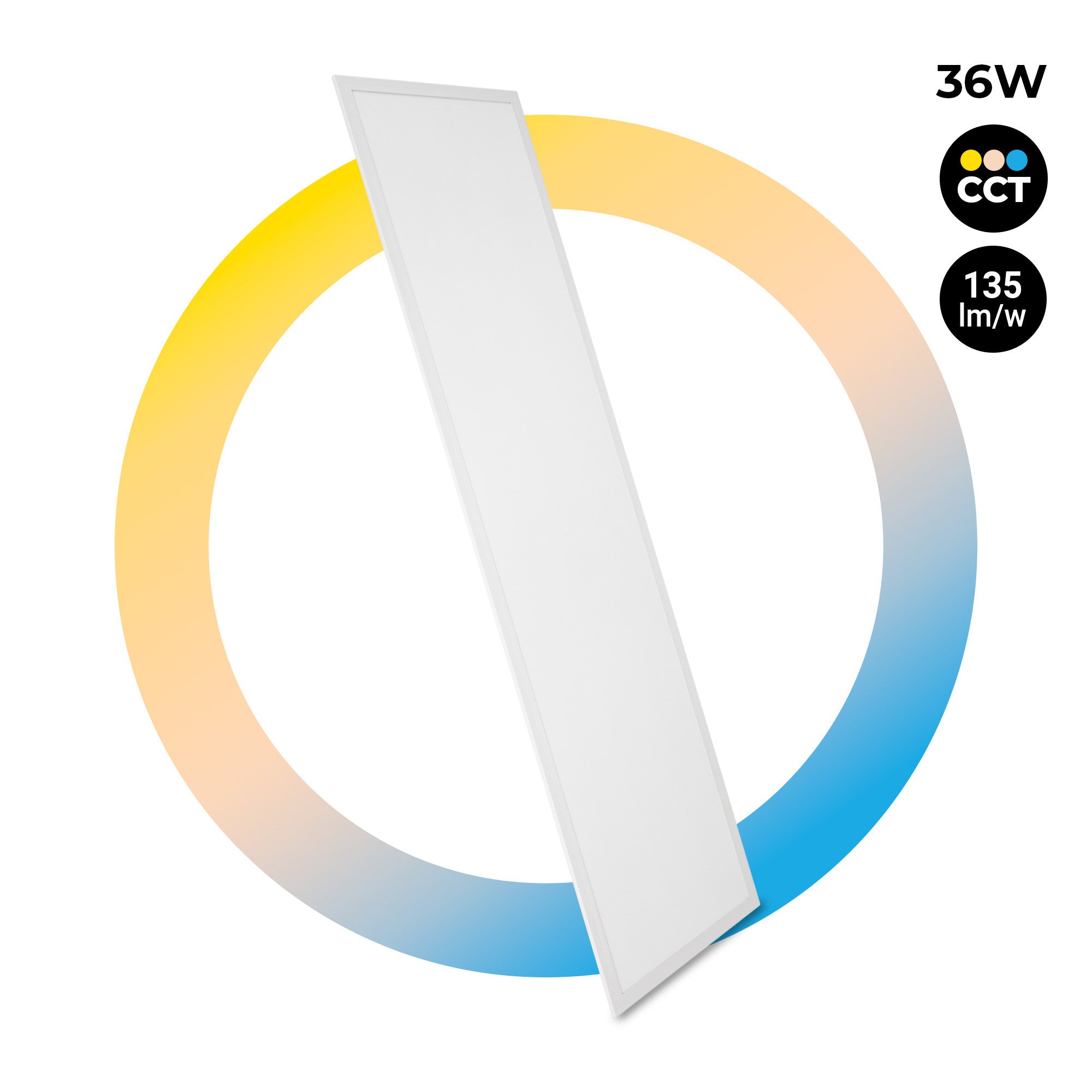 Panel LED de superficie CCT 36W - 120 x 30 cm - 135lm/W - IP20