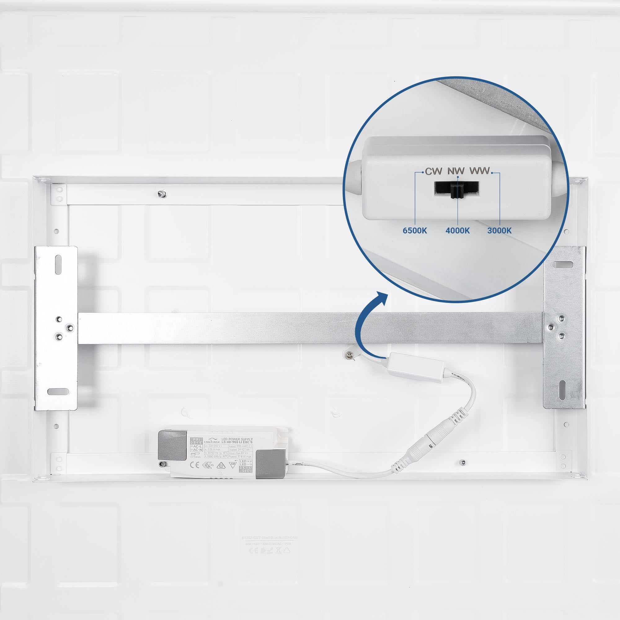 Panel LED de superficie CCT 36W - 60x60 cm - 135lm/W - IP20 (13)