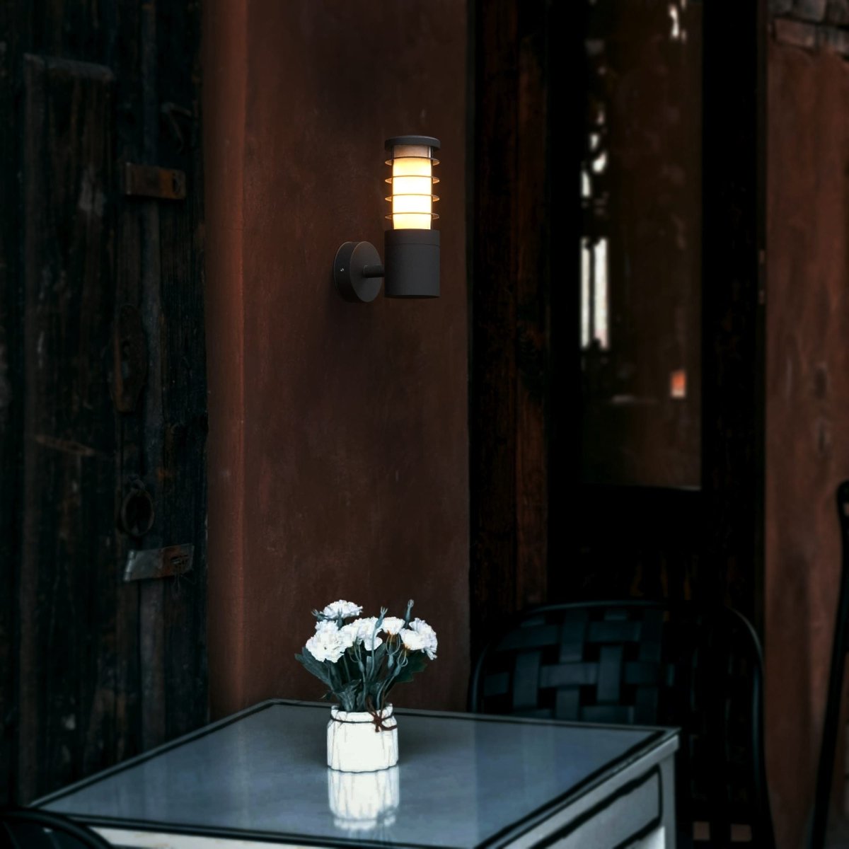 Aplique de pared exterior aluminio "Burno" - IP54 - E27 - Barcelona Led-Decoración