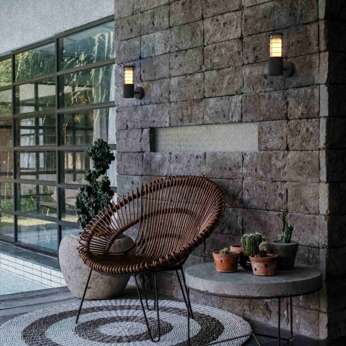 Aplique de pared exterior aluminio "Burno" - IP54 - E27 - Barcelona Led-Decoración