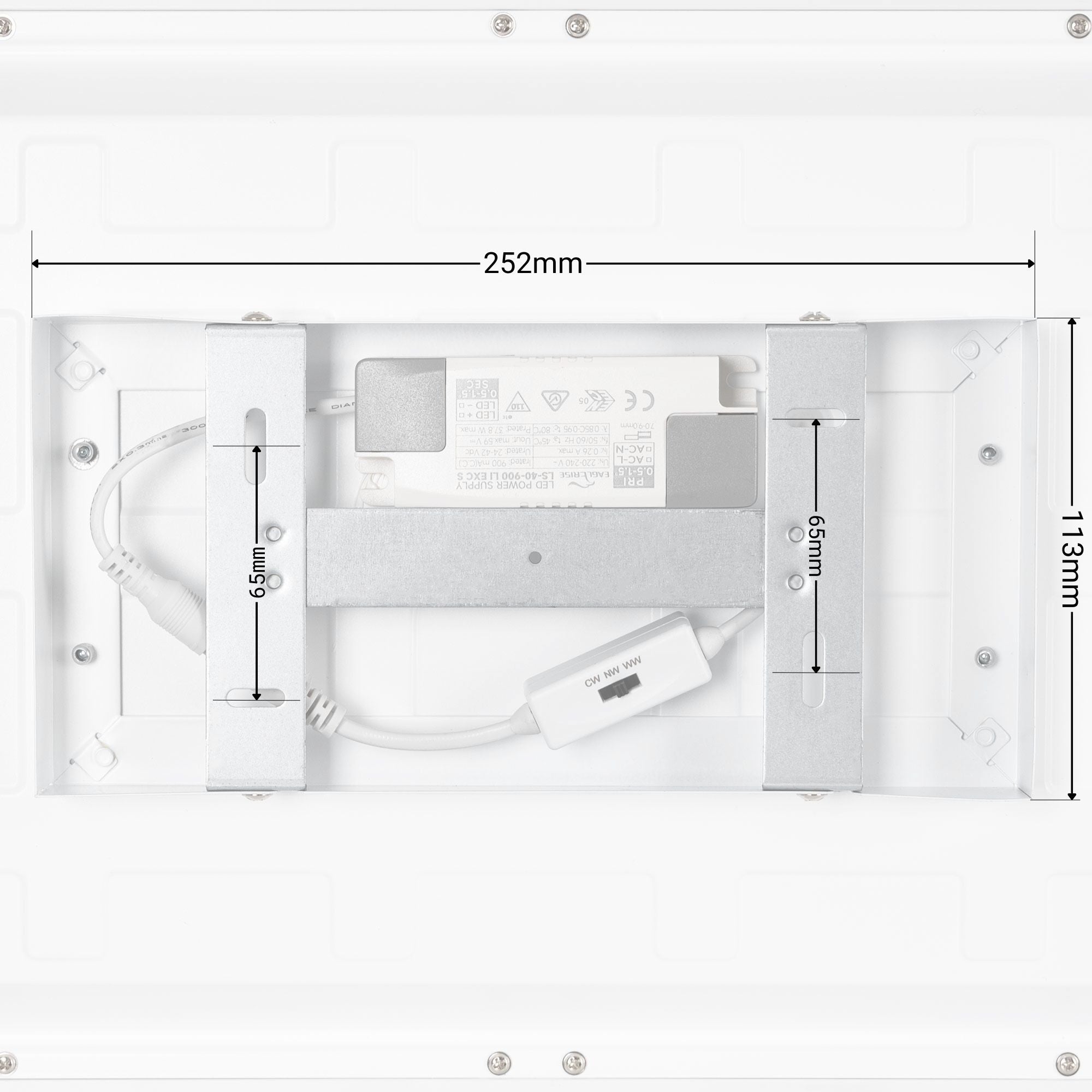 Panel LED de superficie CCT 36W - 120 x 30 cm - 135lm/W - IP20 (13)
