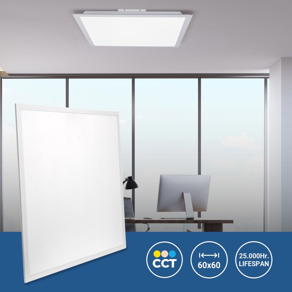 Panel LED de superficie CCT 36W - 60x60 cm - 135lm/W - IP20 - Barcelona Led-