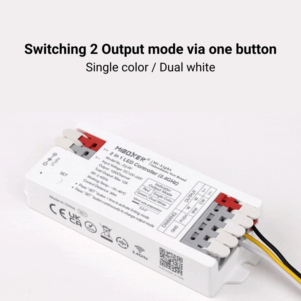 Controlador tira LED 2 en 1- Monocolor - CCT - 12/24V DC - 2.4GHz - Mi Boxer - E2-RF - Barcelona Led-Control y regulación