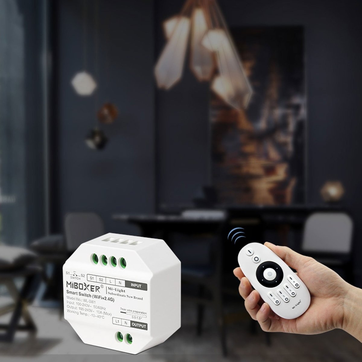 Interruptor inteligente / Smart switch - WiFi + 2.4GHz -  Mi Boxer - WL-SW1 - Barcelona Led-Control y regulación